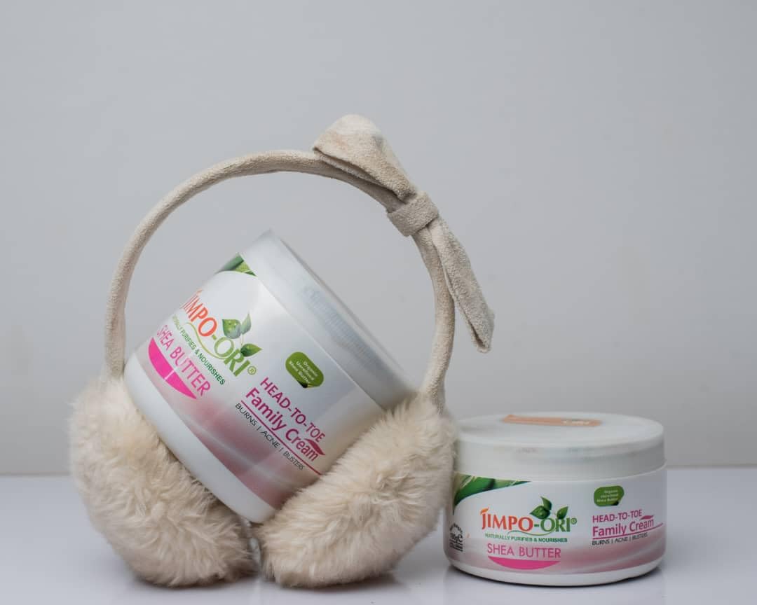 Jimpo-ORI Head-to-Toe Family Cream Shea Butter & Honey 250ml - Hand Cream for Women, Men, Natural & Organic Moisturizer for Face, Hands, & Feet, Hair & Body