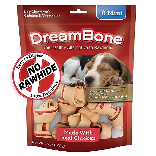 DreamBone Mini Chews, Made with Real Chicken and Vegetables, Rawhide