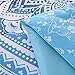 NTBED Bohemian Comforter Sets Queen Lightweight Soft 3-Piece Microfiber Bedding Boho Mandala Medallion Printed Quilt Set with 2 Matching Pillowcases (Blue, Queen)
