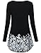 MOOSUNGEEK Long Sleeve Tunic Tops For Women, 2017 Winter Elegant Blouses Shirts X-Large Black