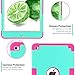 iPad Mini 4 Case, iPad Mini 4 Retina Case, BENTOBEN Anti-Slip Shock-Absorption Silicone High Impact Resistant Hybrid Three Layer Armor Protective Case Cover for iPad Mini 4 (Mint Green/Rose Red)