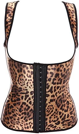 Nynelsong Women's Adjustable Shoulder Strap Waist Trainer Corset Vest Underbust Shapewear,Tiger Stripe-4XL