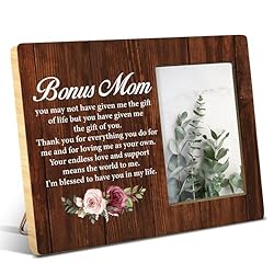 NGAEAK Rustic Bonus Mom Wood Picture Frame - Step