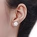 Women Elegant Flower Ear Stud 925 Sterling Silver Color Sakura Earrings