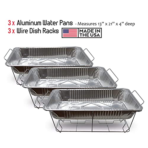 Disposable Chafing Dish Buffet Set, Food Warmers for Parties, 30 Pcs