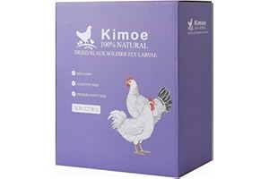kimoe Non-GMO Dried Black Soldier Fly Larva 5lbs for Wild Bird,Chicken More Calcium Than Dried Mealworms