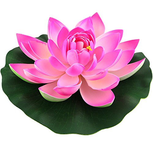 Peach - Floating Water Lotus - Pond Decor Water Lily Foam Flower Artificial Pond Plants 4 Pcs - Thumbnail 2