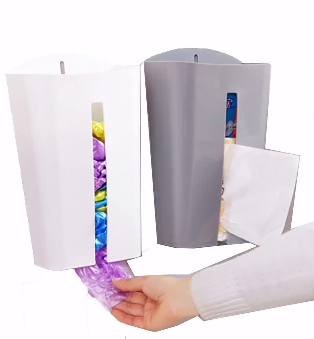 Mosquick Garbage Bag Holder Grocery Bag Holder Plastic Bag Holder Dispenser Saver Storage Box Wall Mount Or Table Top Kitchen Organiser Home Supplies Plastic White Amazon In Home Kitchen