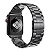 Fintie Band for Apple Watch 44mm 42mm, Premium Stainless Steel Metal Replacement Wrist Strap Bracelet Compatible with Apple Watch Series 4 3 2 1 Sport Nike+ Edition - Black