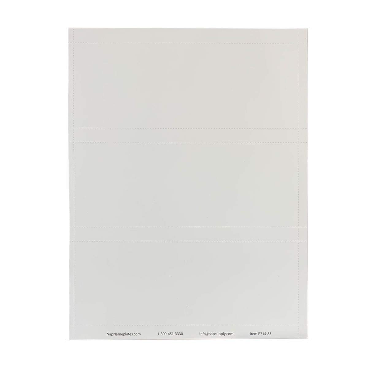 Perforated Paper Nameplate Inserts, Pack of 20
