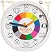 Preschool Collection Preschool Clock Time Teaching Silent Metal Frame Wall Clock 12'' for Kids! The Only Educational Clock a Toddler/Preschooler Understands, Perfect for Bedroom & Classroom