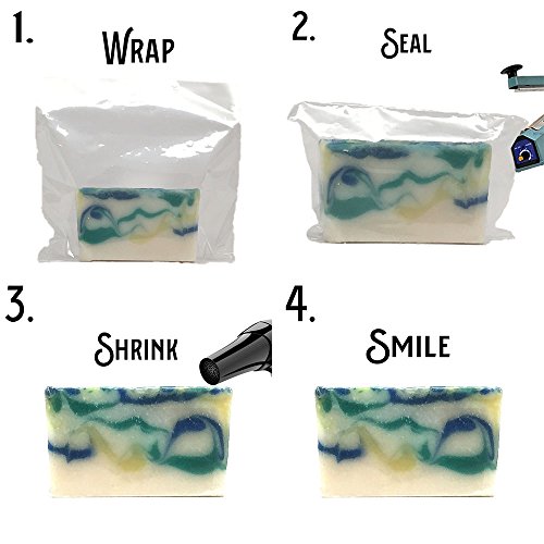 Heat Shrink Wrap Bags By GSP 3D 6 x6 & 100 Gauge For Bath Bombs
