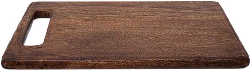 Ellementry Rectangular Mango Wood Chopping Board with Handle, 12" X 9" X 0.75", Brown