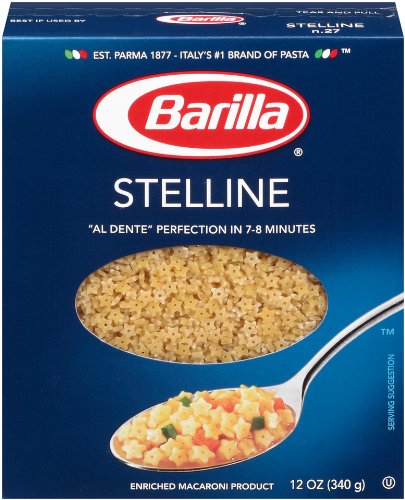 Barilla Pasta, Stelline, 12 Ounce (Pack of 8)