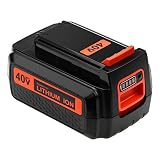 40 Volt MAX Lithium 2500mAh Replacement for Black and Decker 40V Battery LBX2040 LBX36 LBXR36 LBXR2036 Black+Decker 40-Volt Lithium Battery