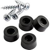 Rockler 4 Piece Rubber Bumpers, 1/2" H