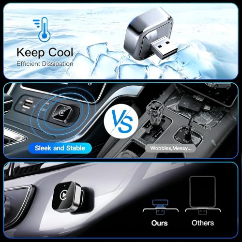 2026 Upgraded Wireless CarPlay Adapter for iPhone＆Android, 2-in1 Carplay and Android Auto WIireless Adapter, Small Size, Plug and Play, Fast and Stable Connection -No Latency to Screen | 2026 Upgraded 2-in1 Carplay and Android Auto Wireless Adapter, Plug and Play,Fast and Stable Connection -No Latency to Screen
