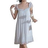 SINGINGQWEEN Womens Princess Nightdress Vintage Sleepwear Sweet Pajamas Nightwear Loungegown Chemises Nighties