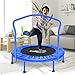 36'' Toddler Trampoline with Safety Handle for Kids Age 2-5, Garden Jump Safely, Mini Toddlers Trampoline with Safety Padded Cover - Blue