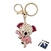 USATDD Women Crystal Keychain Purse Bag Charm Rhinestone Car Pendent Clothing Accessories Handbag Decoration Keyrings With Box Christmas Gift for Girl Woman Lady (Koala)