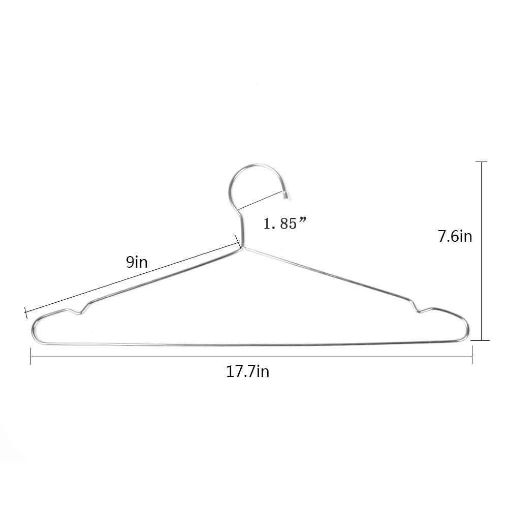 SZUAH 30 Pack Stainless Steel Clothes Hangers，17.7\