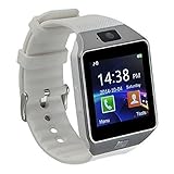Pandaoo Smart Watch Mobile Phone Unlocked Universal GSM Bluetooth 4.0 Music Player Camera Calendar Stopwatch Sync with Android Smartphones(White)