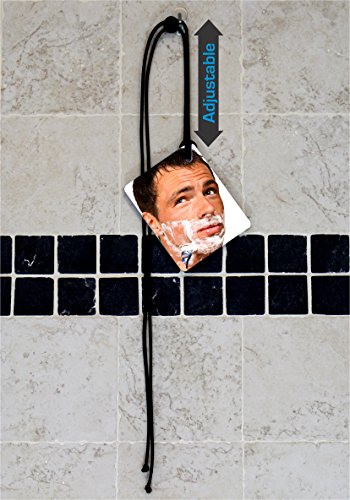 ReflectX Travel Shower Mirror by Mirror On A Rope. Fogless, Shadowless and Shatterproof Shower Mirror Includes a Removable Adhesive Hook and an Adjustible Rope. (unclad)