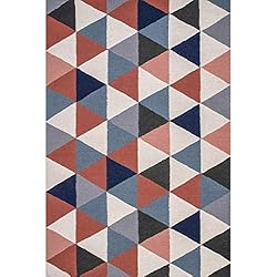 nuLOOM Bianca Triangles Wool Area Rug, 5 ft x 8