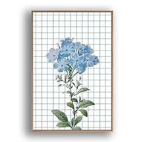 Framed Canvas Wall Art Beautiful Flowers in Grid Giclee Print Gallery Wrap Modern Home Prints Ready to Hang - 16x24 inches