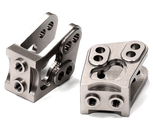 Integy RC Model Hop-ups C24531SILVER Billet Machined Alloy T4 Lower Suspension Link Mount (2) for Axial Wraith