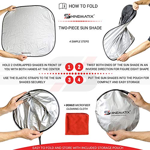 6 Shinematix+2+Piece+Windshield+Sun+Shade