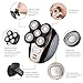 Men's Electric Bald Razor, 5 in 1 Bald Men's Head Shaver, IPX7 Waterproof Shaver Heads, Nose Hair Sideburn Trimmer, USB Rechargeable Bald Head Razor