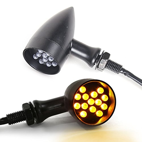 2pcs motorcycle led turn signal indicators bullet 15 led blinkers…