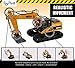 ToyThrill Remote Control Excavator - Fully Functional 15 Channel Die-Cast Construction Tractor - Lights, Sounds, Independently Rotating Workbench, Cab and Metal Shovel