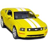 KiNSMART - 2006 Ford Mustang GT 1:38 Scale 5" Die Cast Metal Model Toy Car (Yellow Race)