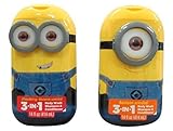 Despicable Me Minion 3-in-1 Bodywash Shampoo & Conditioner Strawberry Banana and Banana Scented Two 14 Fl Oz Bottles
