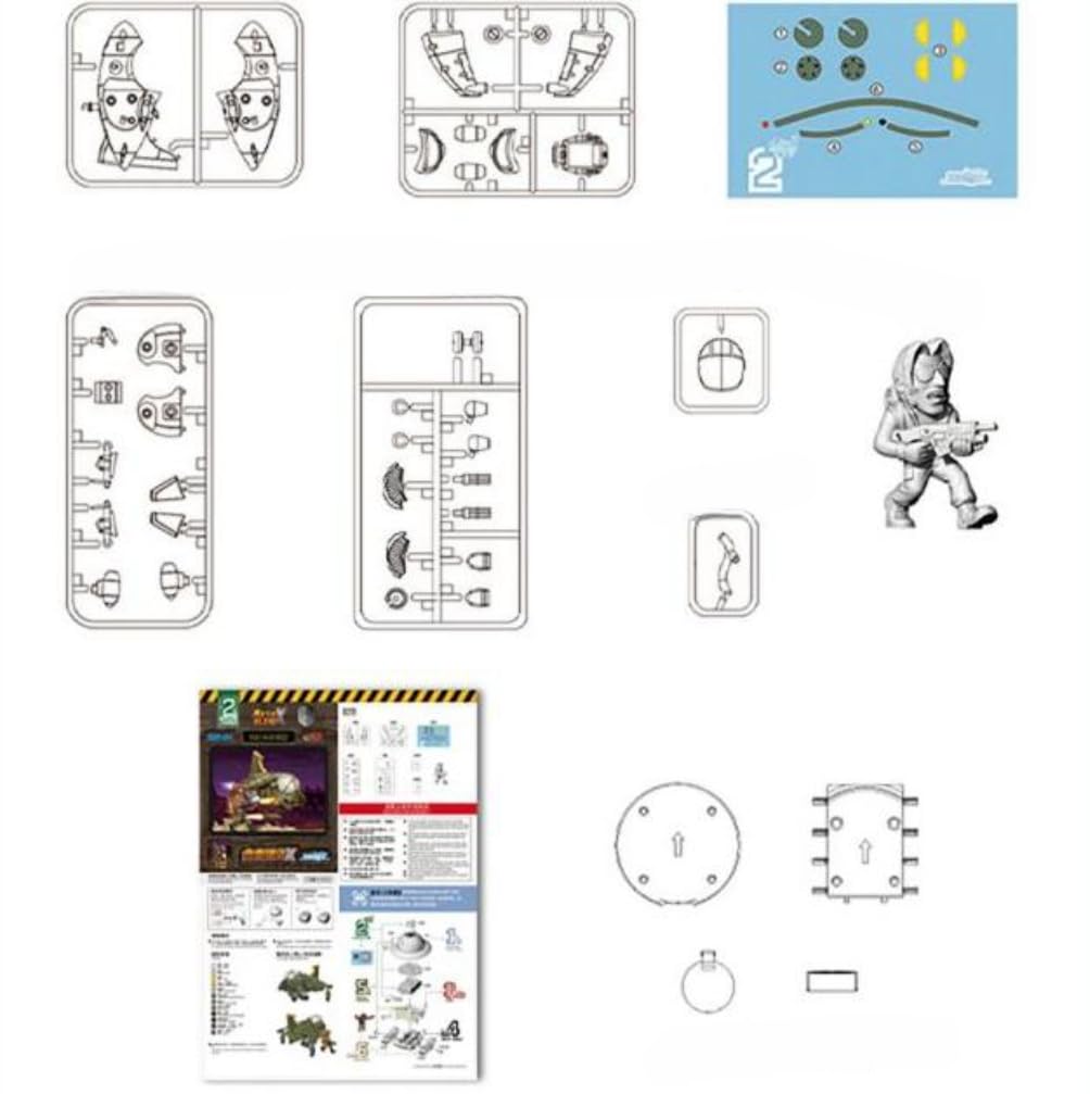 HiPlay Plastic Model Kits: Metal Slug X: Sarubia, Mecha Anime Style Collectible Action Figures (NOP-03 Sarubia)