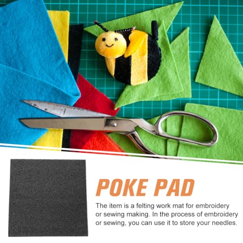 VILLCASE 3pcs Felting Board Foam High Dense, Needle Felting Pad, Work Black Rectangle Felt Mat Sewing Wool Tool for Diy Hand Craft Poking Knitting Projects 7x7 inches