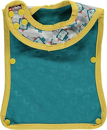 Close Pop-in 6plus Months Old Baby Dribble Bibs Unisex Waterproof Stain Resistant Simply Wiped Clean Robot Print - Image 3
