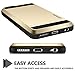Vofolen Case for iPhone 6 Plus Case iPhone 6S Plus Case Wallet Impact Resistant Anti-Scratch Protective Shell Shockproof Rubber Bumper Cover Card Slot Holder Case for iPhone 6 Plus 6S Plus (Gold)
