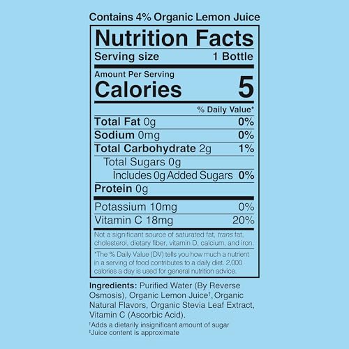 LEMON PERFECT 4-FLAVOR VARIETY PACK, HYDRATING FLAVORED LEMON WATER, ZERO SUGAR, DELICIOUS AND REFRESHING, ORGANIC, 15.2 FL OZ BOTTLES (12-PACK)
