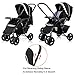 Two Way Stroller, Baby Foldable Conversable Pushchair w/ 5- Point Safety Harness, Sleeping Cushion, Storage Basket, Free Standing by Costzon (Deluxe Black)