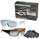 2 Player Split Screen Polarized Gaming Glasses - High Quality - Compatible with 