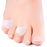 Welnove Gel Toe Separator, Pinky Toe Spacers, Little Toe Cushions, Small Toe Sleeves for Preventing Rubbing & Reducing Pressure (Pack of 12, Transparent)