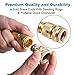 GLOUE 50FT Garden Hose,Solid Brass Connector,2017 Upgrade Strongest Hose,Sealing Rings,Durable Latex Core and Strength Fabric Polyester for Cars Expandable Hose,addition a Portable Quick Connector