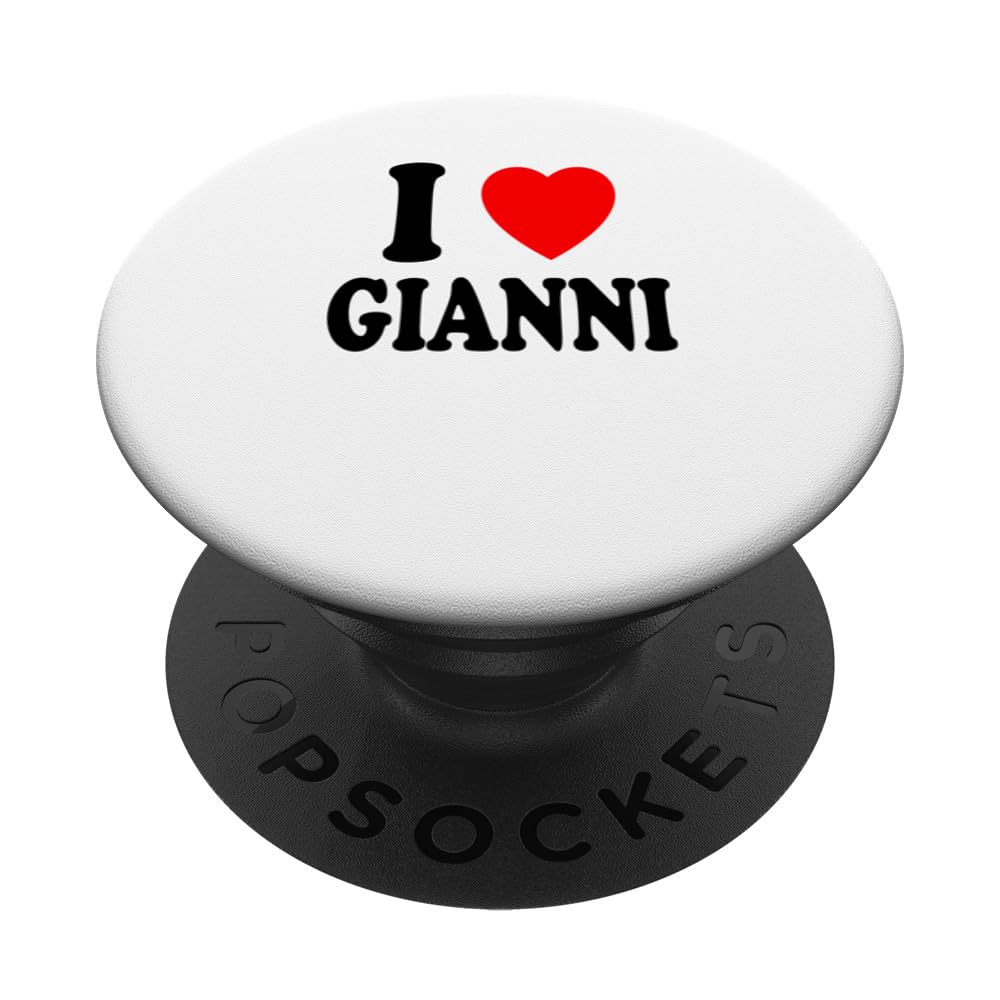 I Heart (Love) Gianni Cute Matching Couple Spouse Married PopSockets Swappable PopGrip