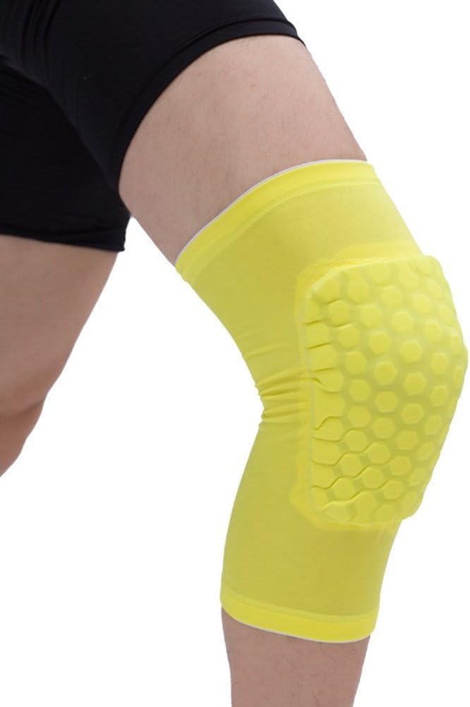 Topshion 2 Packs Short Knee Pads Basketball Brace Support Soft Knee Protect Compression Socks for Volleyball,Basketball(1 Pair)