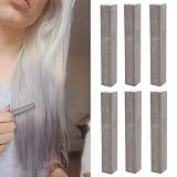 Smokey GREY Hair Dye | Hair friendly Dim Grey Hair Color | With Shades of Grey Set of 6 Temporary Hair Chalk | Color your Hair Grey with temporary HairChalk
