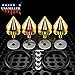 JDMBESTBOY JDM Gold Spiked Quick Release Fasteners for Car Bumpers Trunk Fender Hatch Lids Kit from