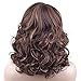 eNilecor Short 2 Tones Brown Mixed Golden Blonde Highlights Wigs,14'' L, Brown